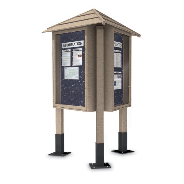 Sliding Door Indoor Enclosed Corkboard, 7